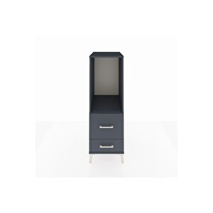 Kronos Dolap Tek Raflı 2 Çekmeceli 44x59x134 Antrasit-antrasit