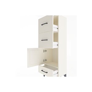 Arges Dolap Tek Raflı 3 Çekmeceli Tek Kapaklı 44x30x134 Aytaşı-aytaşı