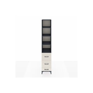 Hyperion Dolap 4 Raflı 3 Çekmeceli 44x44x243 Antrasit-aytaşı