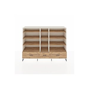 Hyperion Dolap 12 Raflı 3 Çekmeceli  220x44x163 Aytaşı-çam