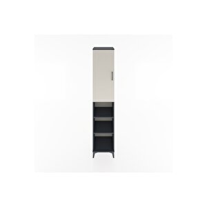 Hyperion Dolap 5 Raflı Tek Kapaklı 44x44x221 Antrasit-aytaşı