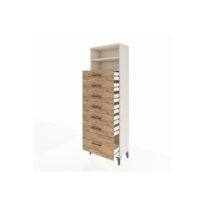 Arges Dolap 2 Raflı 7 Çekmeceli 60x30x182 Aytaşı-çam