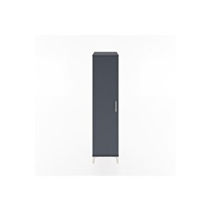 Hyperion Dolap 4 Raflı Tek Kapaklı 44x44x182 Antrasit-antrasit