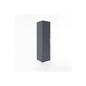 Hyperion Dolap 4 Raflı Tek Kapaklı 44x44x182 Antrasit-antrasit