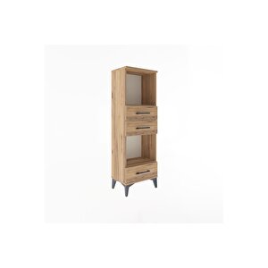 Arges Dolap 2 Raflı 3 Çekmeceli 44x30x134 Çam-çam