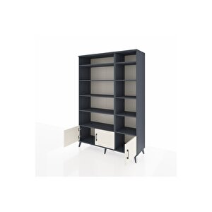 Hyperion Dolap 10 Raflı 3 Kapaklı 132x44x195 Antrasit-aytaşı/antrasit