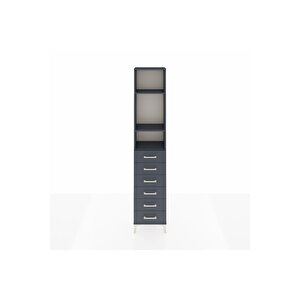 Arges Dolap 3 Raflı 6 Çekmeceli 44x30x221 Antrasit-antrasit