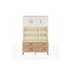 Hyperion Dolap 10 Raflı 4 Çekmeceli 3 Kapaklı 132x44x195 Aytaşı-aytaşı/çam