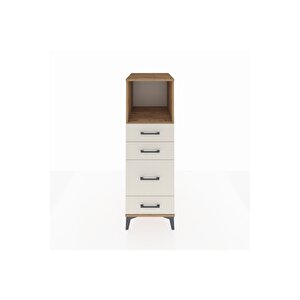 Kronos Dolap Tek Raflı 4 Çekmeceli 44x59x134 Çam-aytaşı
