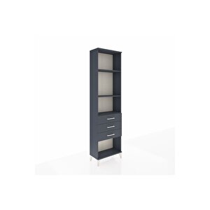 Arges Dolap 3 Raflı 3 Çekmeceli 60x30x221 Antrasit-antrasit