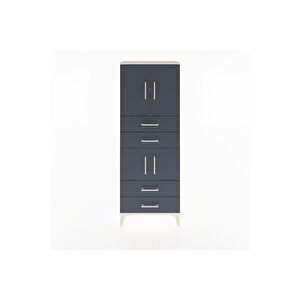 Arges Dolap 3 Raflı 4 Çekmeceli 4 Kapaklı 60x30x163 Aytaşı-antrasit