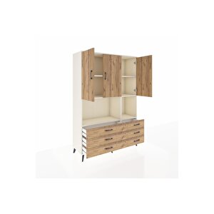 Hyperion Gardrop 6 Raflı 6 Çekmeceli 3 Kapaklı 132x44x195 Aytaşı-çam