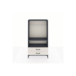 Arges Dolap 2 Raflı 2 Çekmeceli Tek Askılı 88x30x163 Antrasit-aytaşı