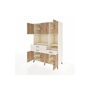 Kronos Dolap 9 Raflı 3 Çekmeceli 6 Kapaklı 132x59x195 Aytaşı-çam/aytaşı