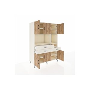 Kronos Dolap 9 Raflı 3 Çekmeceli 6 Kapaklı 132x59x195 Aytaşı-çam/aytaşı