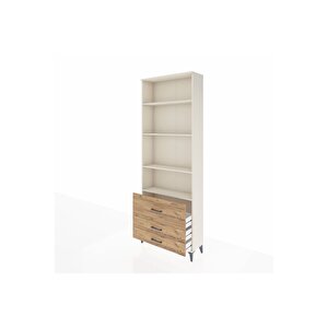 Arges Dolap 4 Raflı 3 Çekmeceli 88x30x243 Aytaşı-çam