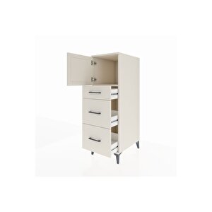 Kronos Dolap Tek Raflı 3 Çekmeceli Tek Kapaklı 44x59x134 Aytaşı-aytaşı