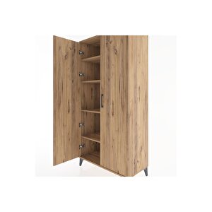 Hyperion Dolap 4 Raflı 2 Kapaklı 88x44x182 Çam-çam