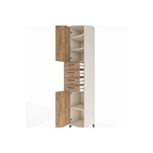 Hyperion Dolap 4 Raflı 4 Çekmeceli 2 Kapaklı 44x44x243 Aytaşı-çam
