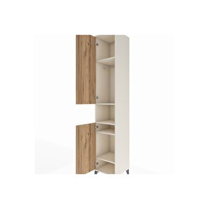 Hyperion Dolap 5 Raflı 2 Kapaklı Tek Askılı 44x44x243 Aytaşı-çam