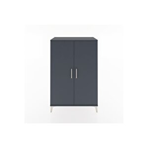 Hyperion Dolap 3 Raflı 2 Kapaklı 88x44x134 Antrasit-antrasit
