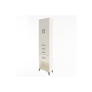 Arges Dolap 3 Raflı 4 Çekmeceli 2 Kapaklı 60x30x243 Aytaşı-aytaşı