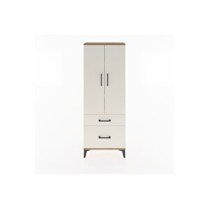 Arges Dolap 3 Raflı 2 Çekmeceli 2 Kapaklı 60x30x163 Çam-aytaşı