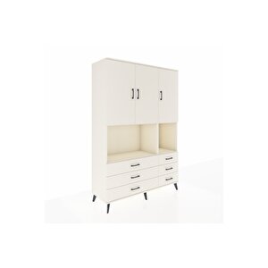 Hyperion Gardrop 6 Raflı 6 Çekmeceli 3 Kapaklı 132x44x195 Aytaşı-aytaşı