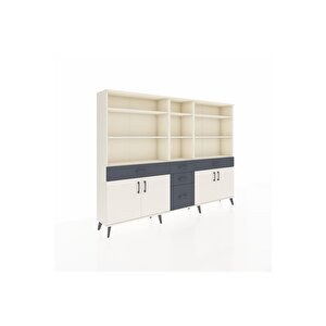 Arges Dolap 11 Raflı 5 Çekmeceli 4 Kapaklı 220x30x163 Aytaşı-aytaşı/antrasit