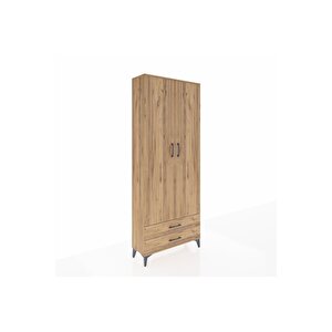 Arges Dolap 5 Raflı 2 Çekmeceli 2 Kapaklı 88x30x221 Çam-çam