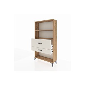 Arges Dolap 2 Raflı 2 Çekmeceli 88x30x163 Çam-aytaşı