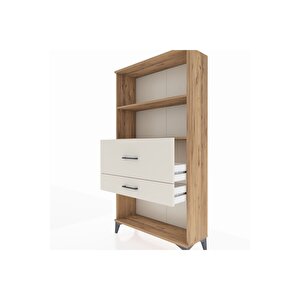 Arges Dolap 2 Raflı 2 Çekmeceli 88x30x163 Çam-aytaşı