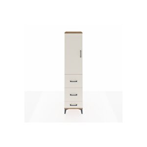 Hyperion Dolap 3 Raflı 3 Çekmeceli Tek Kapaklı 44x44x195 Çam-aytaşı