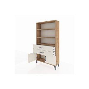 Arges Dolap 3 Raflı 2 Çekmeceli 2 Kapaklı 88x30x163 Çam-aytaşı