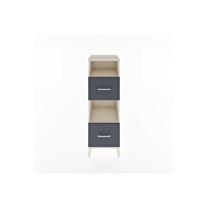 Hyperion Dolap 2 Raflı 2 Çekmeceli 44x44x134 Aytaşı-antrasit