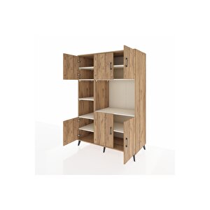 Kronos Dolap 9 Raflı 6 Kapaklı 132x59x195 Çam-çam/aytaşı