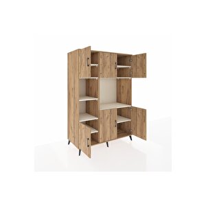 Kronos Dolap 9 Raflı 6 Kapaklı 132x59x195 Çam-çam/aytaşı