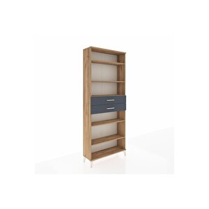 Arges Dolap 5 Raflı 2 Çekmeceli 88x30x221 Çam-antrasit