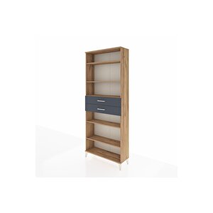 Arges Dolap 5 Raflı 2 Çekmeceli 88x30x221 Çam-antrasit