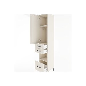 Hyperion Dolap 3 Raflı 3 Çekmeceli Tek Askılı 44x44x221 Aytaşı-aytaşı