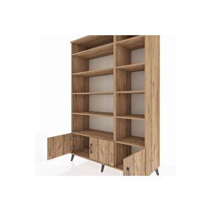 Hyperion Gardrop 10 Raflı 3 Kapaklı 132x44x195 Çam-çam