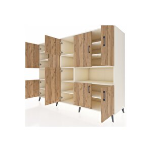 Kronos Dolap 14 Raflı 10 Kapaklı 220x59x163 Aytaşı-çam/aytaşı