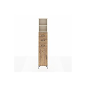 Hyperion Dolap 3 Raflı 3 Çekmeceli Tek Kapaklı 44x44x243 Aytaşı-çam