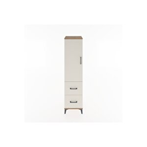 Hyperion Dolap 3 Raflı 2 Çekmeceli Tek Kapaklı 44x44x182 Çam-aytaşı