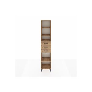 Arges Dolap 4 Raflı 3 Çekmeceli 44x30x221 Çam-çam