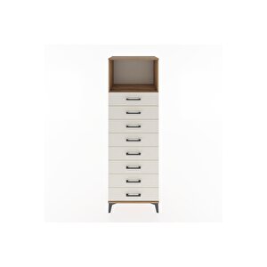 Hyperion Dolap Tek Raflı 8 Çekmeceli 60x44x182 Çam-aytaşı