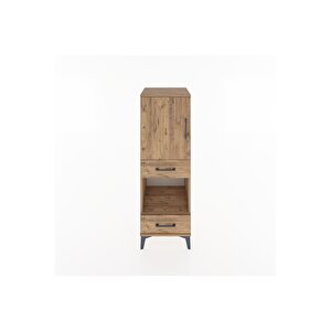 Hyperion Dolap 3 Raflı 2 Çekmeceli Tek Kapaklı 44x44x134 Çam-çam