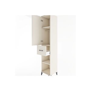 Hyperion Dolap 3 Raflı Tek Çekmeceli Tek Askılı 44x44x221 Aytaşı-aytaşı