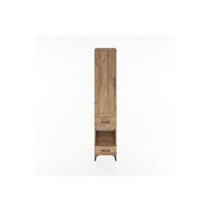 Hyperion Dolap 4 Raflı 2 Çekmeceli Tek Kapaklı 44x44x221 Çam-çam