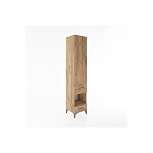 Hyperion Dolap 4 Raflı 2 Çekmeceli Tek Kapaklı 44x44x221 Çam-çam